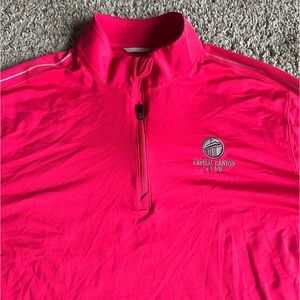 Cutter & Buck Golf Q-Zip Pullover Shirt Pink Capital Canyon Club Arizona Large